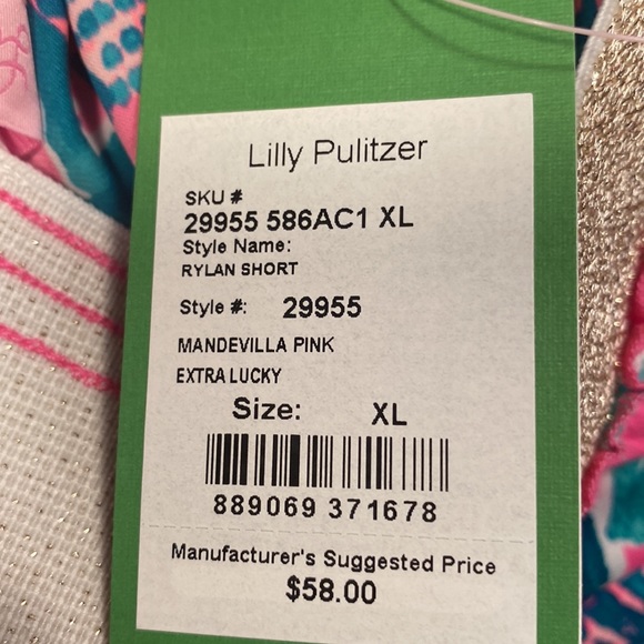 Lilly Pulitzer Rylan Short Mandevilla Pink Extra Lucky size XL - Picture 5 of 6